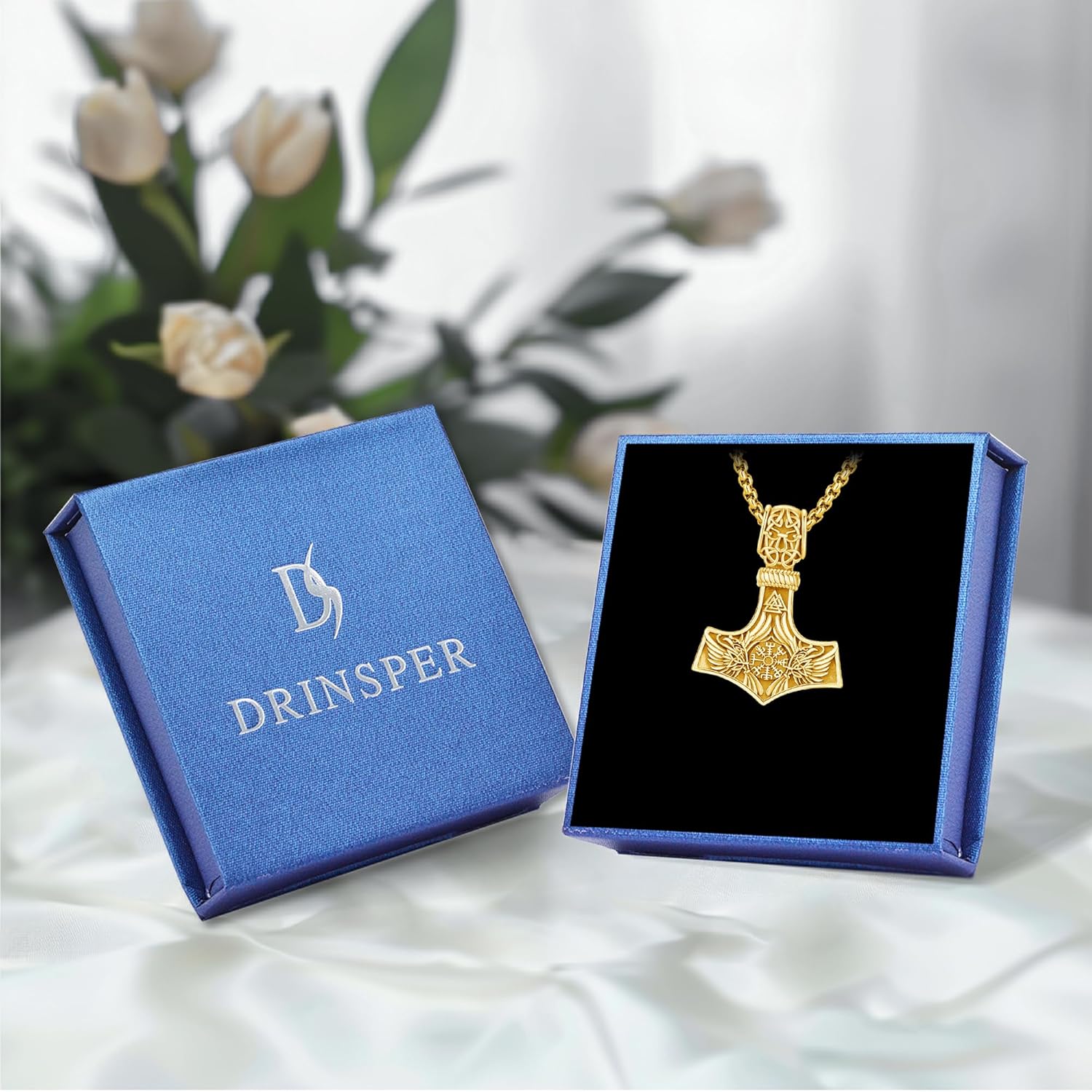 Viking Mjolnir Thors Hammer Necklace Norse Thor Talisman Amulet Pendant 925 Sterling Silver 18k Gold Plated Viking Jewelry Gifts for Men Women - Image 5