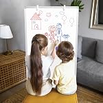 Large Whiteboard Easel with Stand, 36" x 24" Portable Standing Magnetic Dry Erase White Board, 3' x 2' Tripod Height Adjustable Flip Chart Easel for Home Office Classroom School, Silver