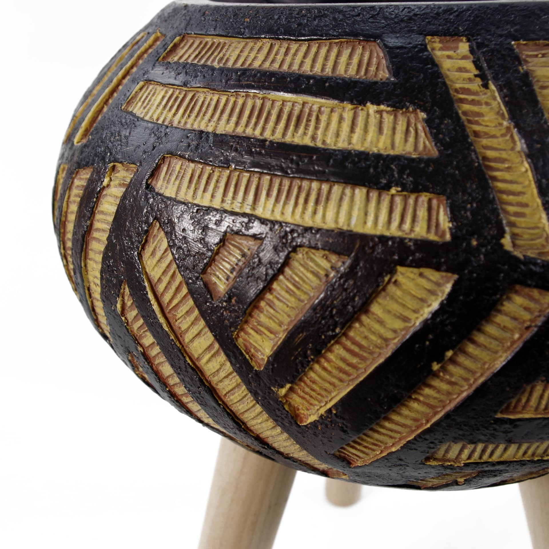 Leaf Große Blumentöpfe aus Fiberglas, 45 cm, oval, Bali