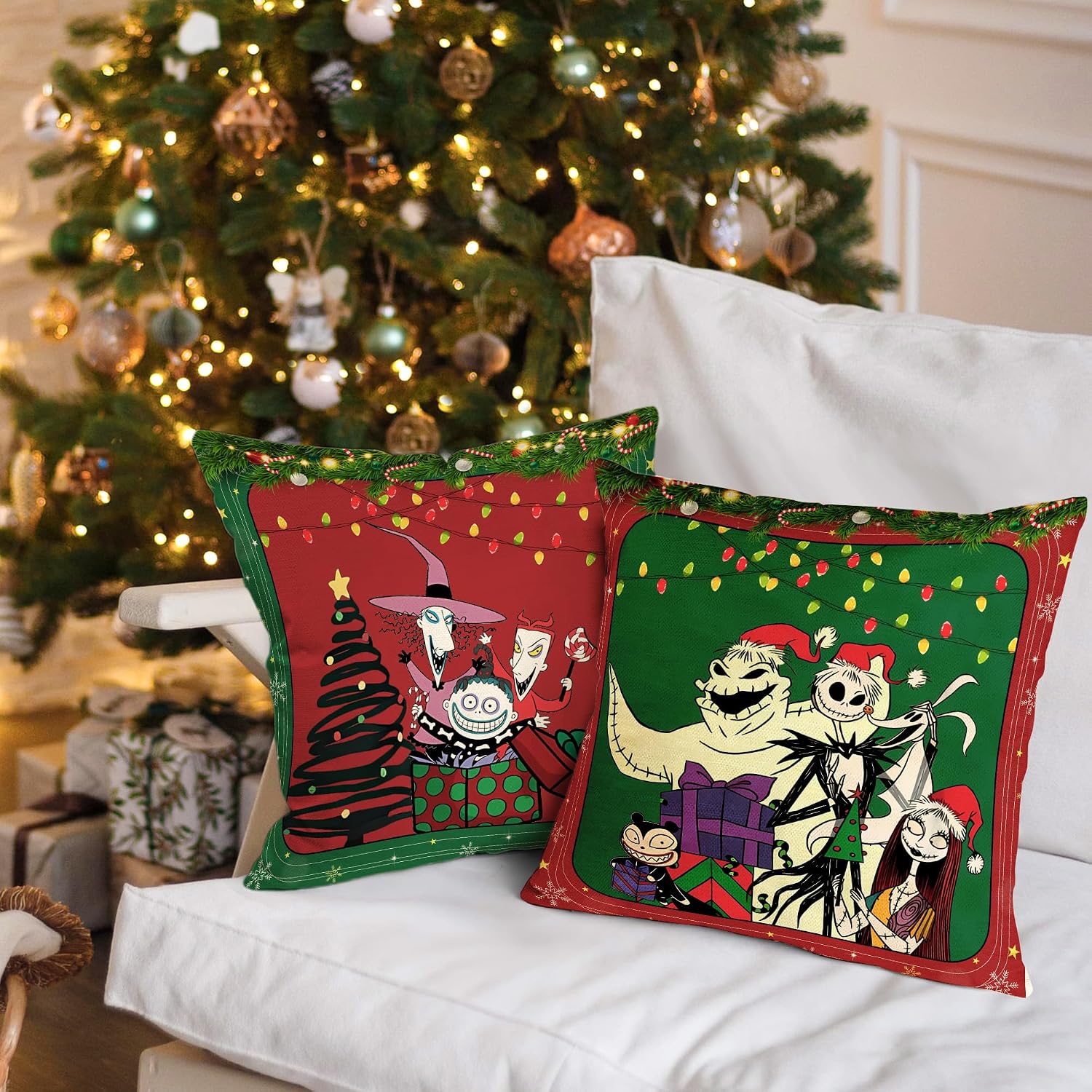 Christmas Decorations Halloween Pillow Covers Pillow Cases New Year Winter Xmas Decor Christmas Decorations for Home Party