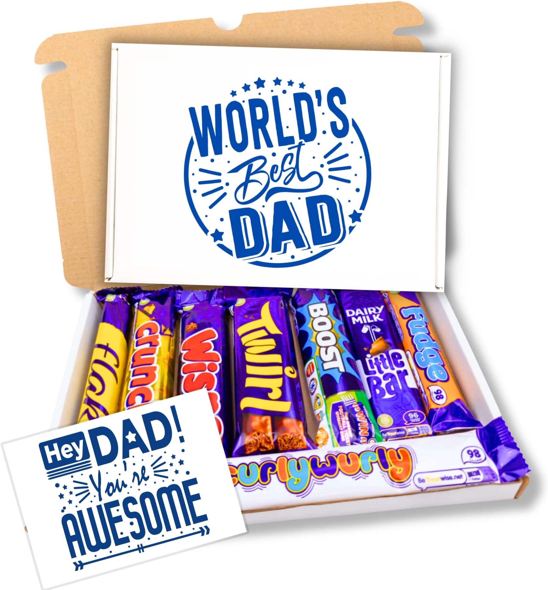 Best Dad Chocolate Gift Hamper - Chocolate Lover Gift Box Hamper - 8 Chocolate Bars - Dad Gift - Dad Thank You Gift - Gifts For Dad - Ultimate Chocolate Gift Box - Dad Birthday Gifts