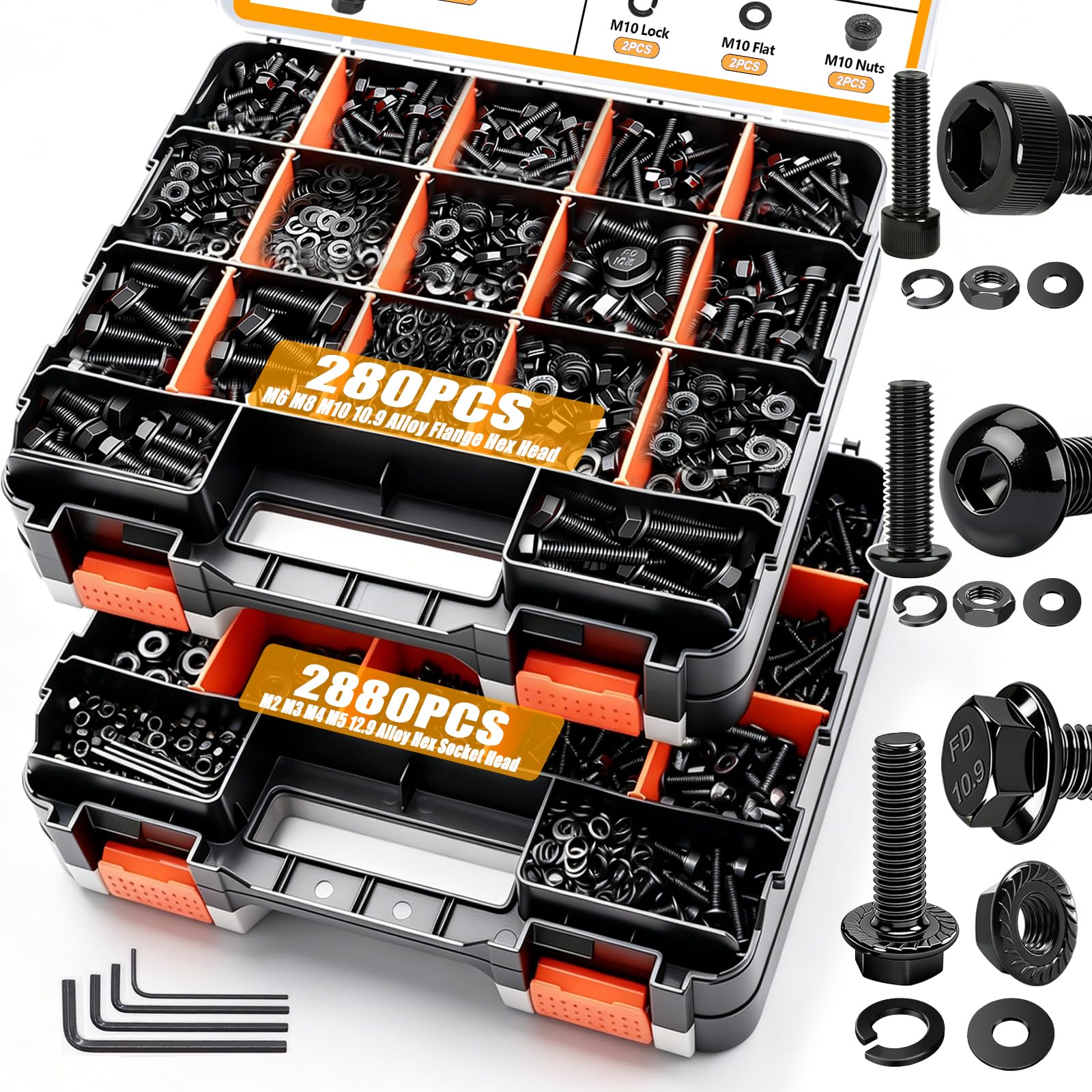 weideer 2431PCS Stainless Steel Nuts and Bolts Assortment,Metric&SAE Screws — Amazon image 10