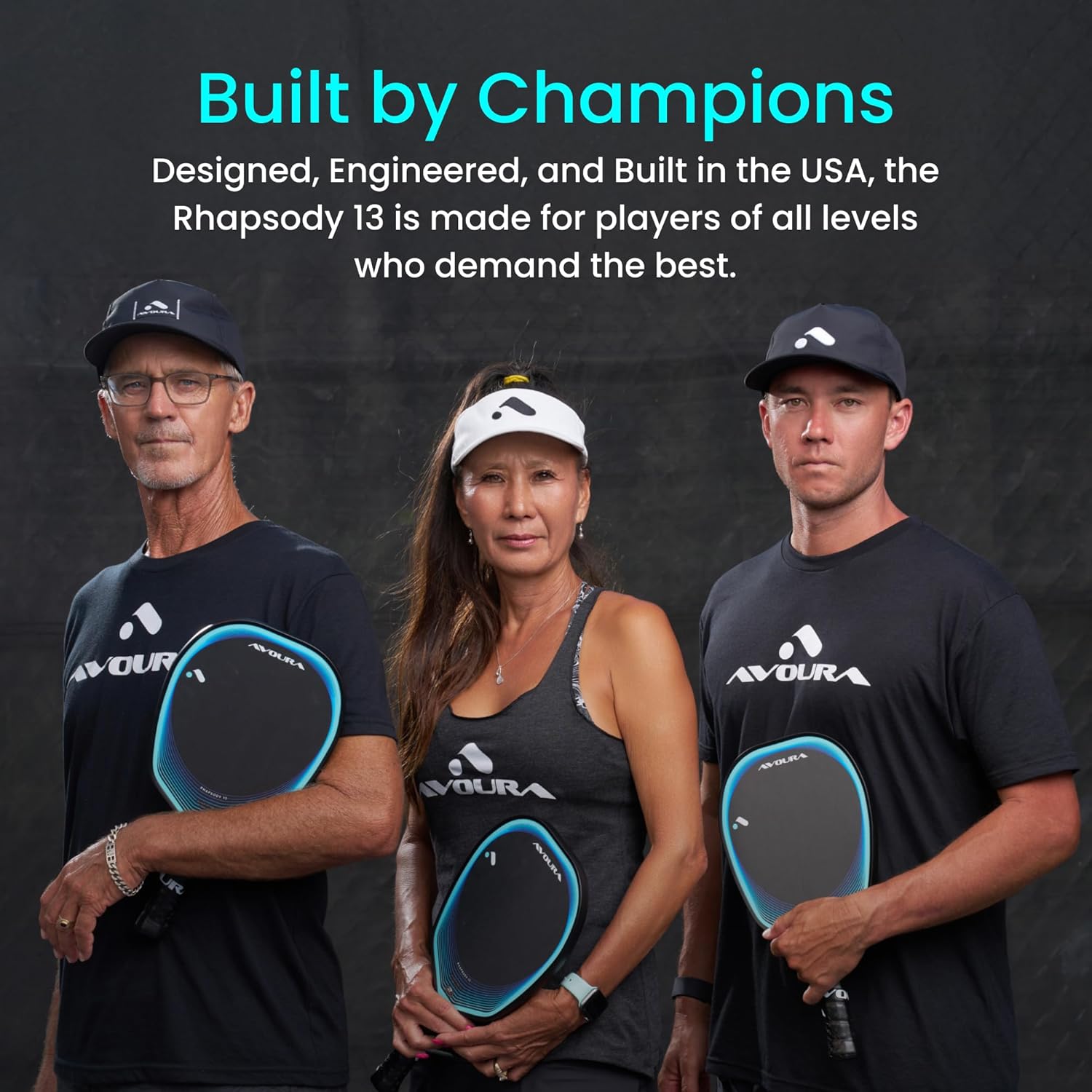 Rhapsody 13 Pickleball Paddle, Carbon Fiber, Designed by Pros, Sweet Spot Enhancement System, Made in The USA
