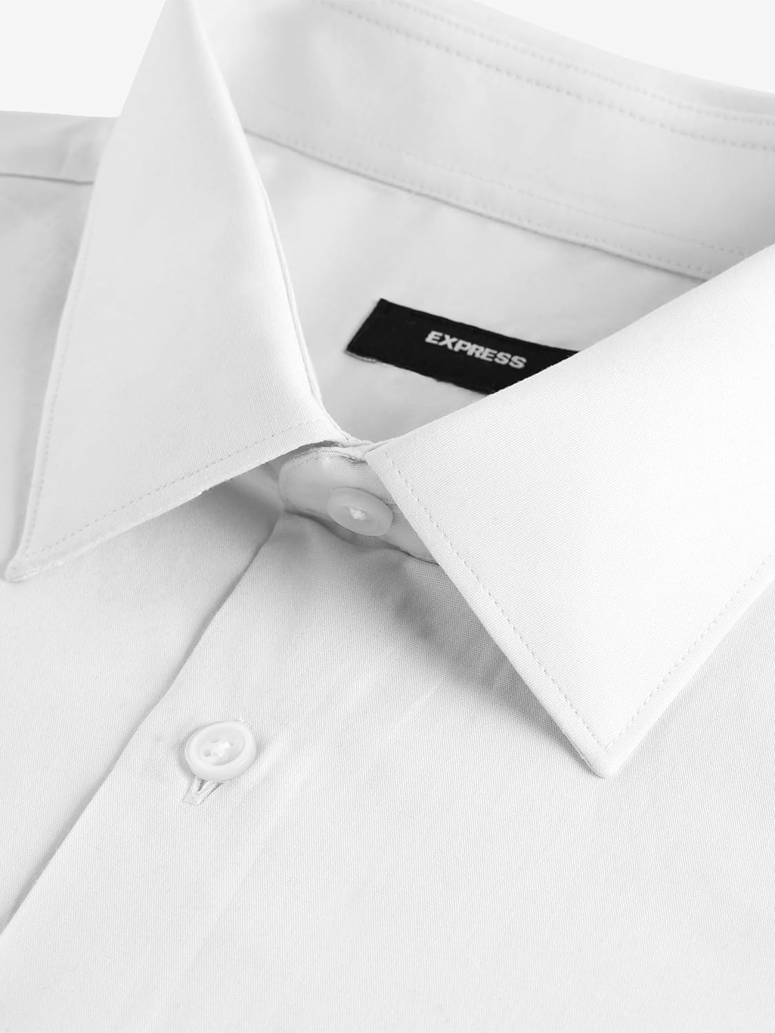 EXPRESS Men’s 1MX Stretch Dress Shirt – Slim Fit Performance Cotton, Long Sleeve Button-Up, Easy Care - Image 4