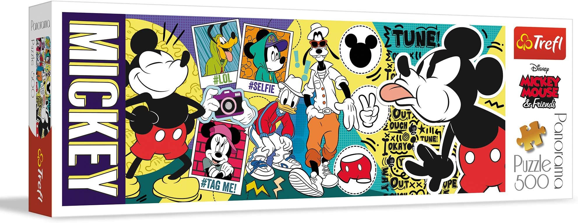Puzzle Panorama Legendarna Myszka Mickey 500