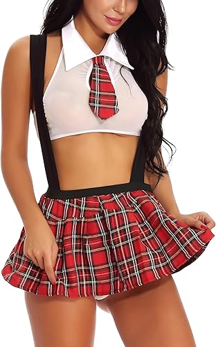 Miniatura 5 de SFBBCLOZ Women's Sexy Lingerie Set Schoolgirl Lingerie Outfit Costumes Cosplay Lingeries Lace Two Piece Role Playing Outfits