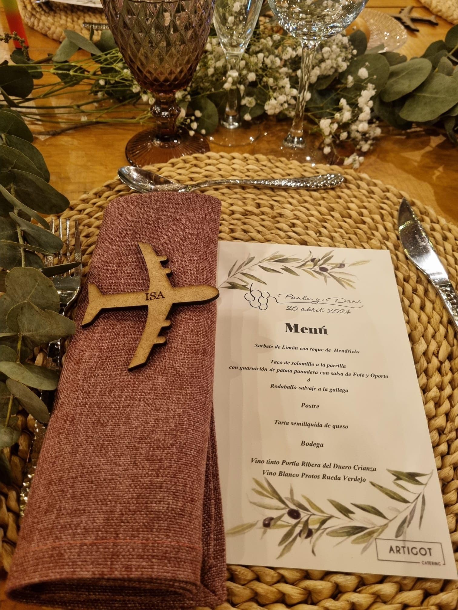 MARCASITIOS DE NOMBRES DE MADERA CON FORMA DE AVION