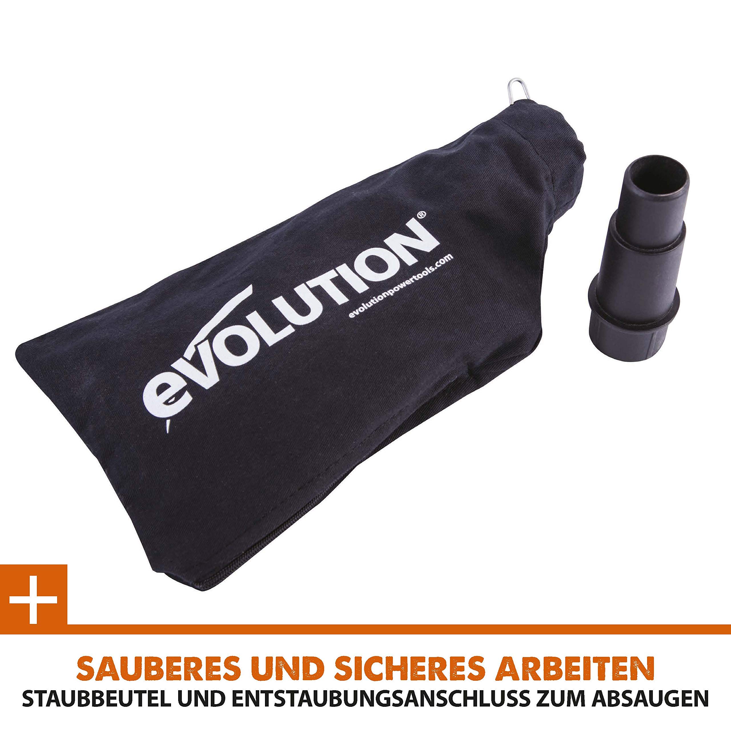 Evolution Power Tools - Scie à Onglets Coulissante Multi-Matériaux R210SMS+ avec le Pack Plus, 210 mm (230 V) (Lot de 2)