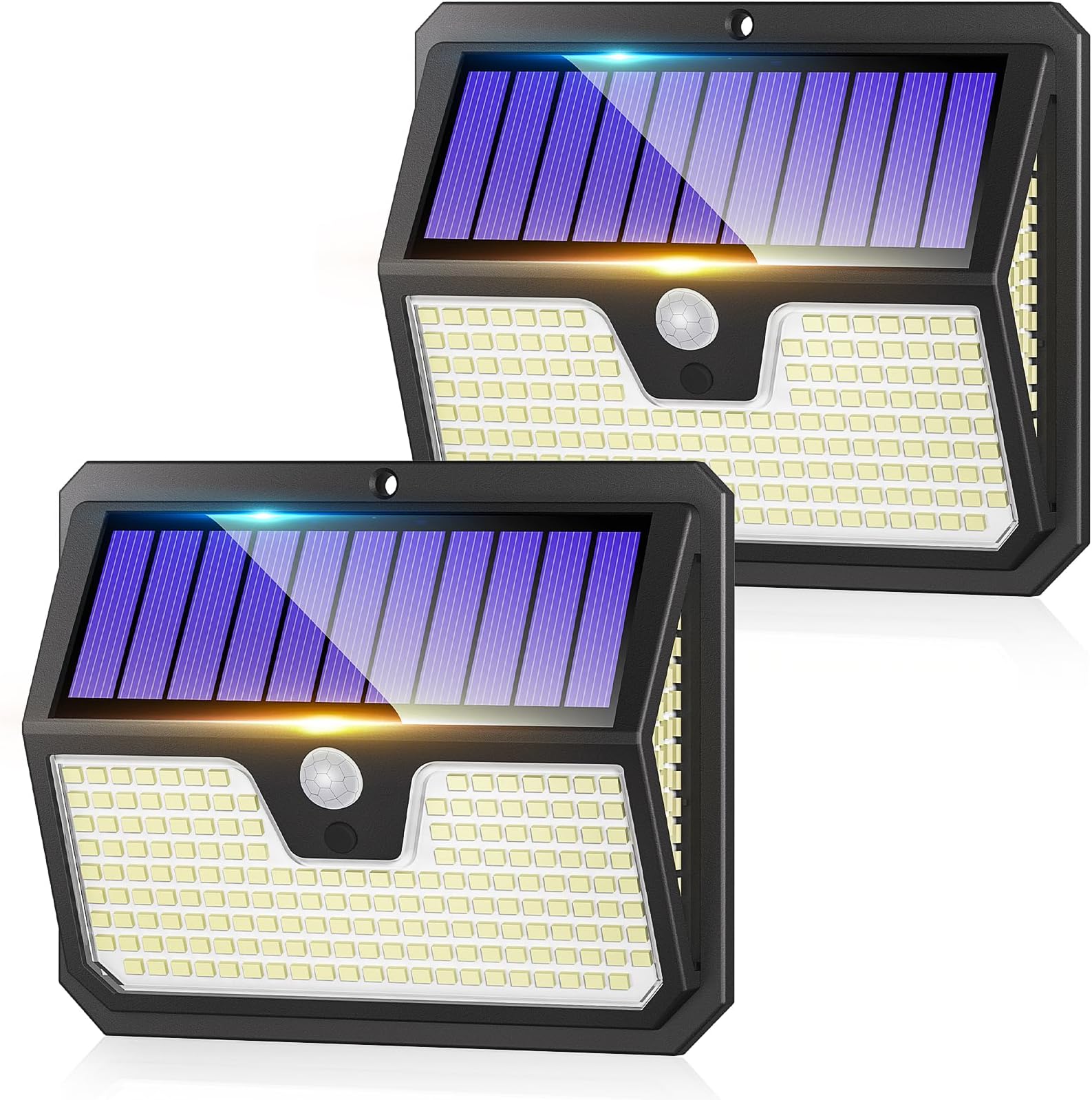 Outdoor Solar Lights, 238 LED Solar Security Lights and 3 Modes Motion Sensor 270° Wide Angle Solar Powered Lights IP65 Waterproof Solar Wall Light for Front Door, Yard, Garage, Garden (2 Pack)