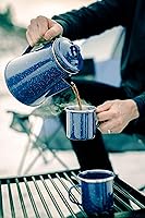 Vista 2 de Stansport Enamel Coffee Mug with Stainless Steel Rim – Durable Camping Cup for Coffee, Tea & Hot Cocoa – For Backpacking, Hiking & RV – Classic