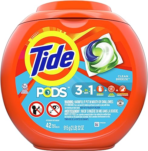 Miniatura 31 de Tide PODS cápsulas de detergente para lavandería, removedor de manchas 3 en 1, combatiente de olores, protector de color, 112 unidades, compatible