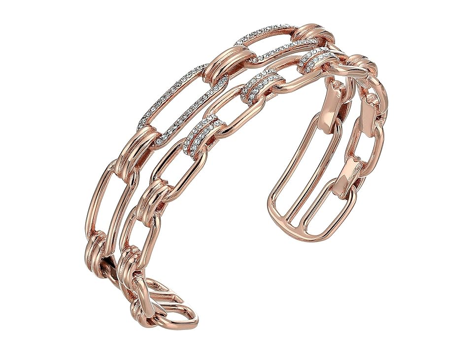 

Michael Kors Iconic Link Pave Open Double Cuff Bracelet (Rose Gold) Bracelet