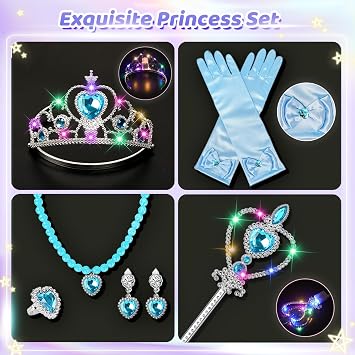 Kids Princess Dress Up Accessories Pink & Blue