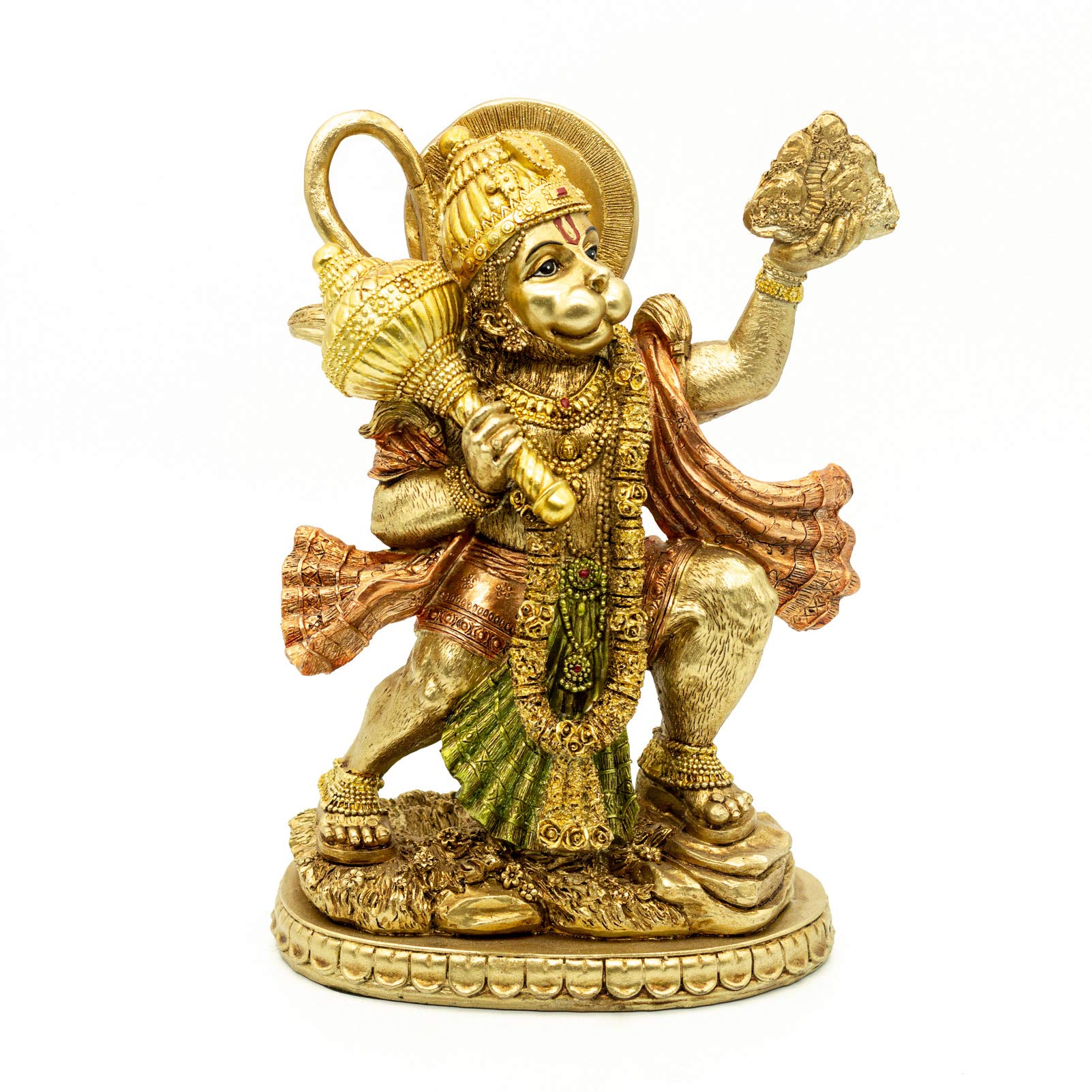 Buy Hindu God Flying Hanuman Statue Indian Lord Gold Finish Flying