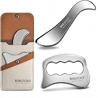 Stainless Steel Muscle Scraper Tool Set, Metal Fascia Massage Tools for Deep Tissue Body Relaxation, Ergonomic Scraping Plate for Athletes, Fitness Enthusiasts and Men - Multi-Shape Tools