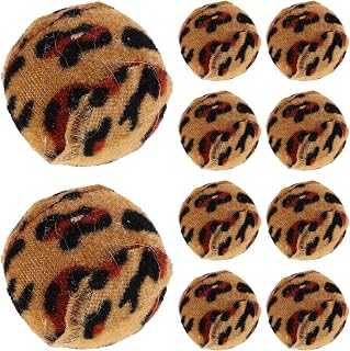 HANABASS 10pcs Interactive Cat Collection Lightweight Knitted Fabric Spherical Balls for Indoor Cats and Kittens, Easy to Carry and Bat, for Indoor Chewing and Exercise