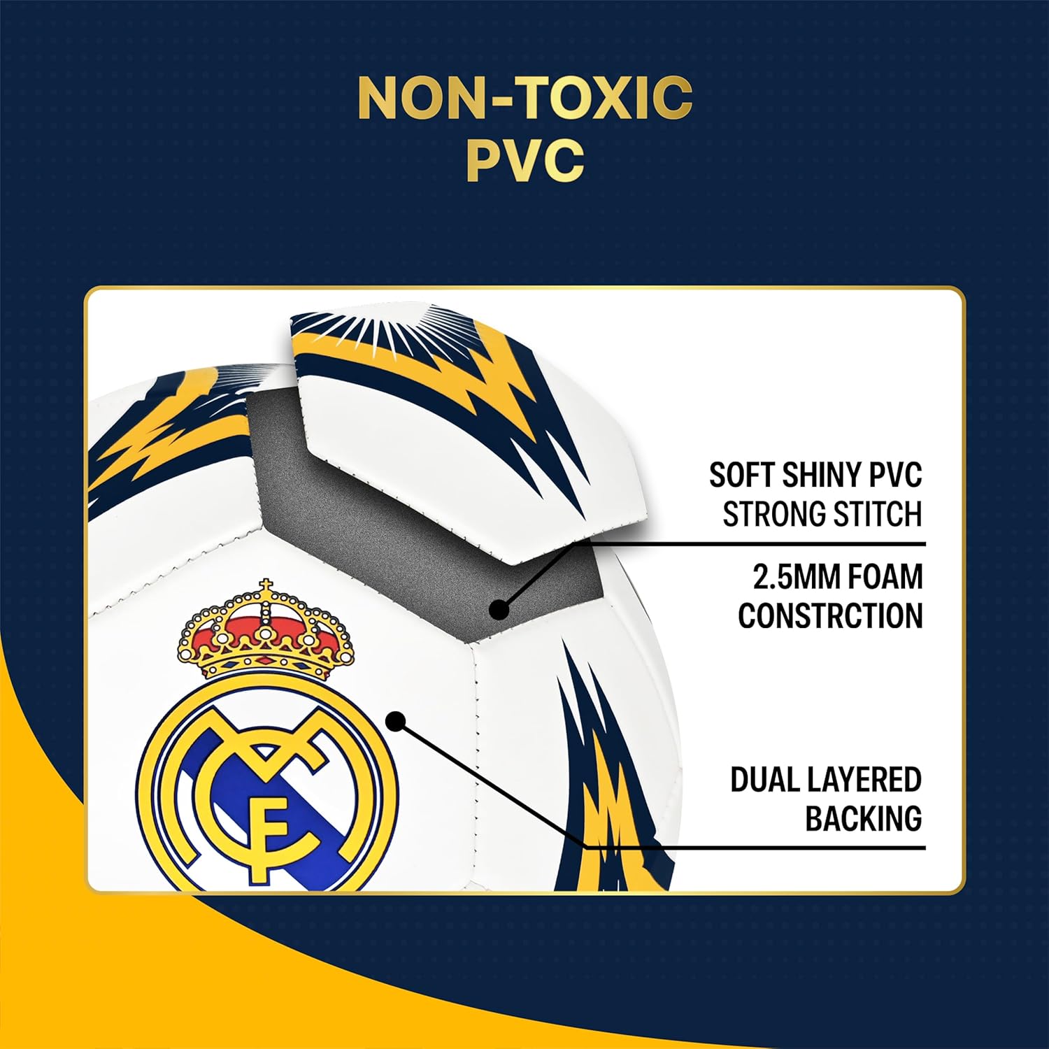 Icon Sports Officially Licensed LED Light Glow in The Dark Soccer Ball - Size 5