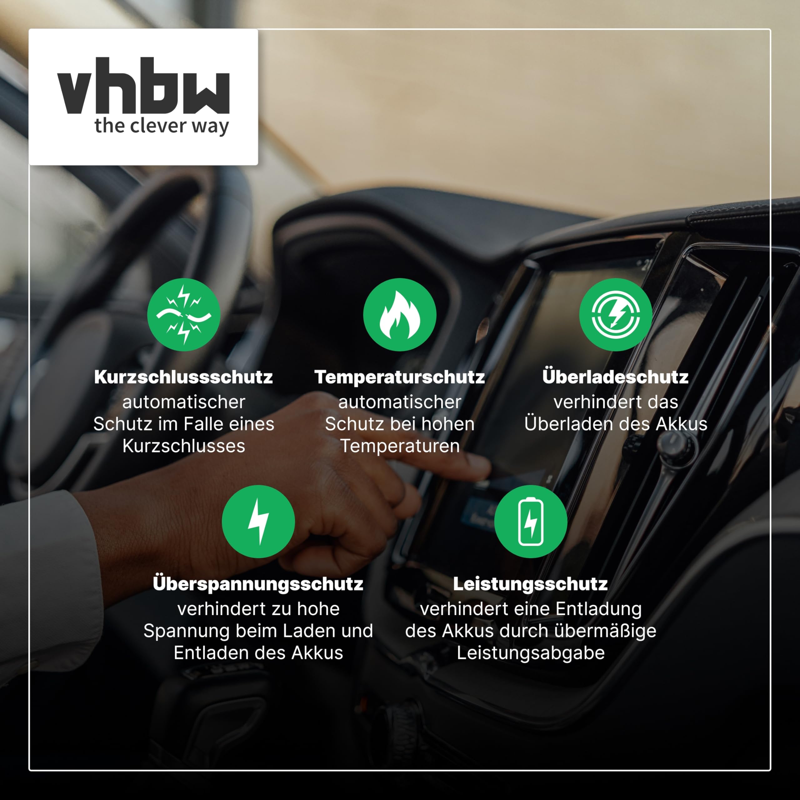 vhbw bateria zamienna do Volvo 31450445 do komputera samochodowego | Pojazd PC (450 mAh, 8 V, Li-Ion)