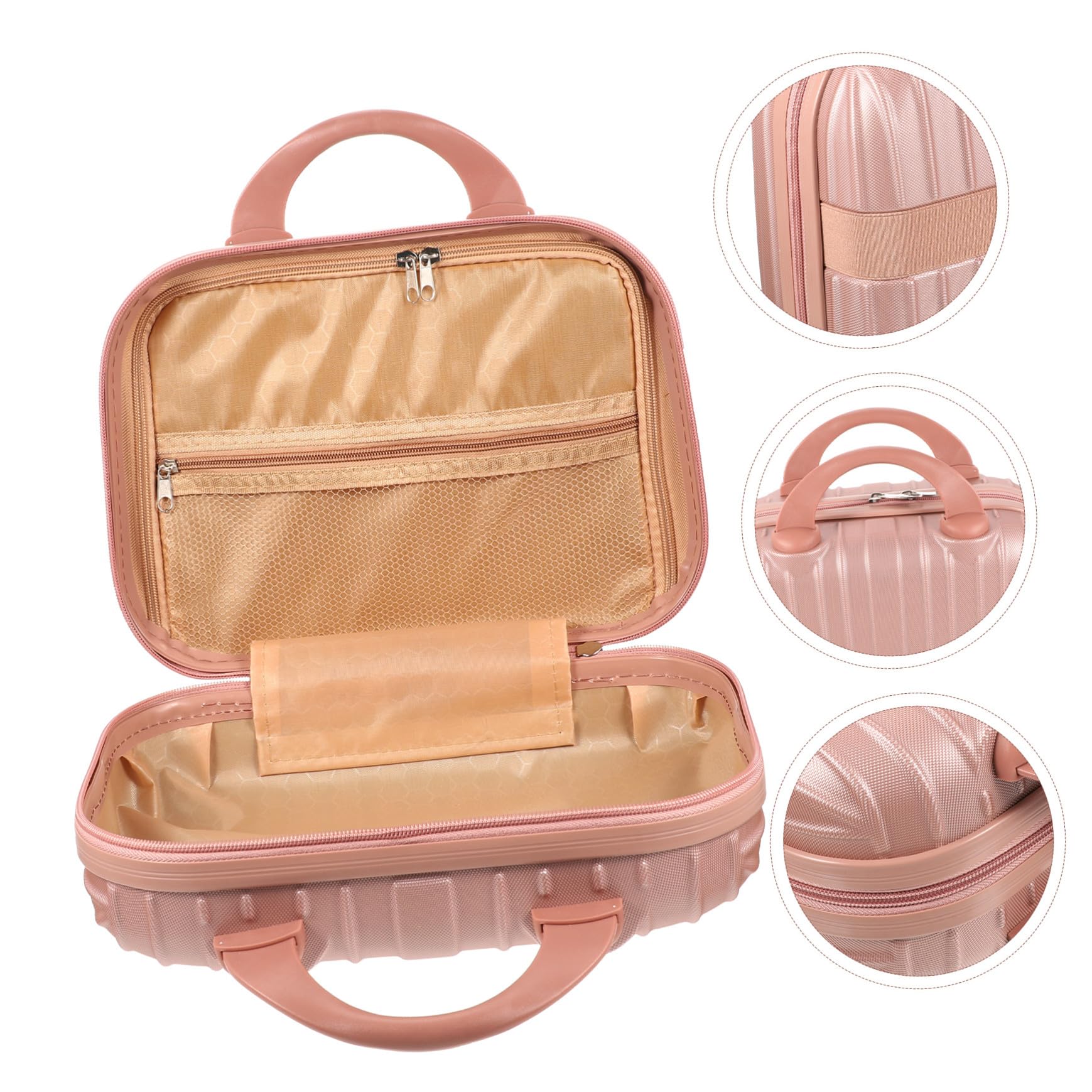 Beauty Case da Viaggio Donna Grande Capacità in ABS e Pc, Portatrucchi Multifunzione per Cosmetici Art, per Viaggi e Impiego Quotidiano