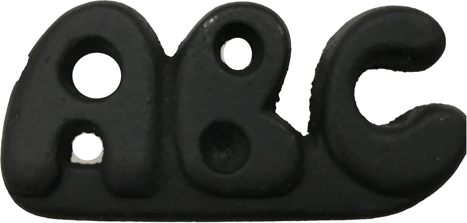 2" ABC Letters - BB-167 - Cabinet Knob Handle - for Gate, Drawer, Closet, Cabinet, Dresser - Black Finish for Interior & Exterior Designing - BB-167 (10)