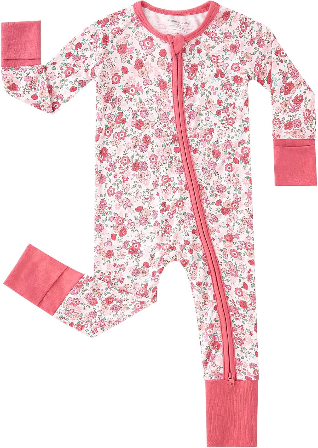 pureborn Baby Infant Boys Girls Sleeper Snug Fit Viscose from Bamboo Pajamas 0-24 Months