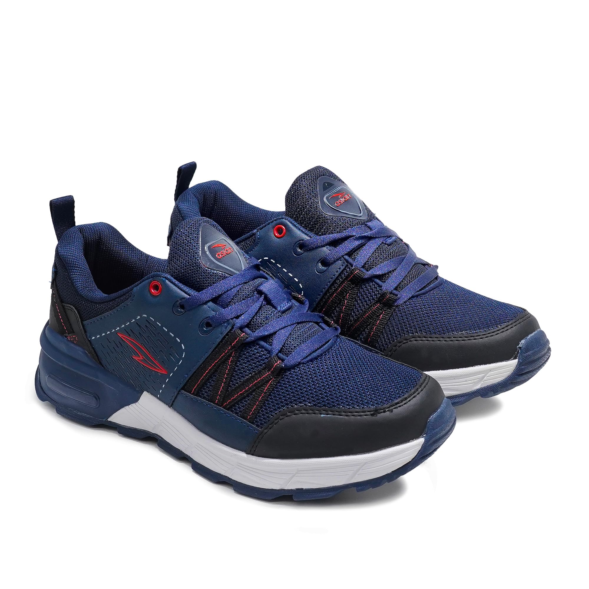 ASIAN Mens Everest-04 Sports Trekking & Hiking,Walking Running Shoes with Rubber Outsole & Memory Foam Insole Lace-Up Shoes for Mens & Boys Navy RED (B0CNLHP6K6) Amazon Price History, Amazon Price Tracker