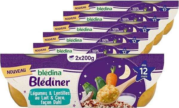 Blédina - Blediner - 12 bols - Mijoté de Légumes/Quinoa - Pour le Diner de bébé dès 12 Mois - Pack de 6x2 - 5