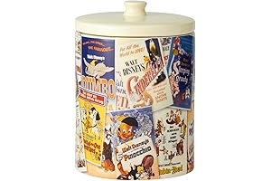 Enesco Ceramics Classic Disney Retro Film Posters Cookie Jar