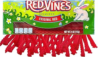 Red Vines Original Licorice Twists, Classic American Soft Chewy Raspberry Rope Candy Pack, 4 Ounces