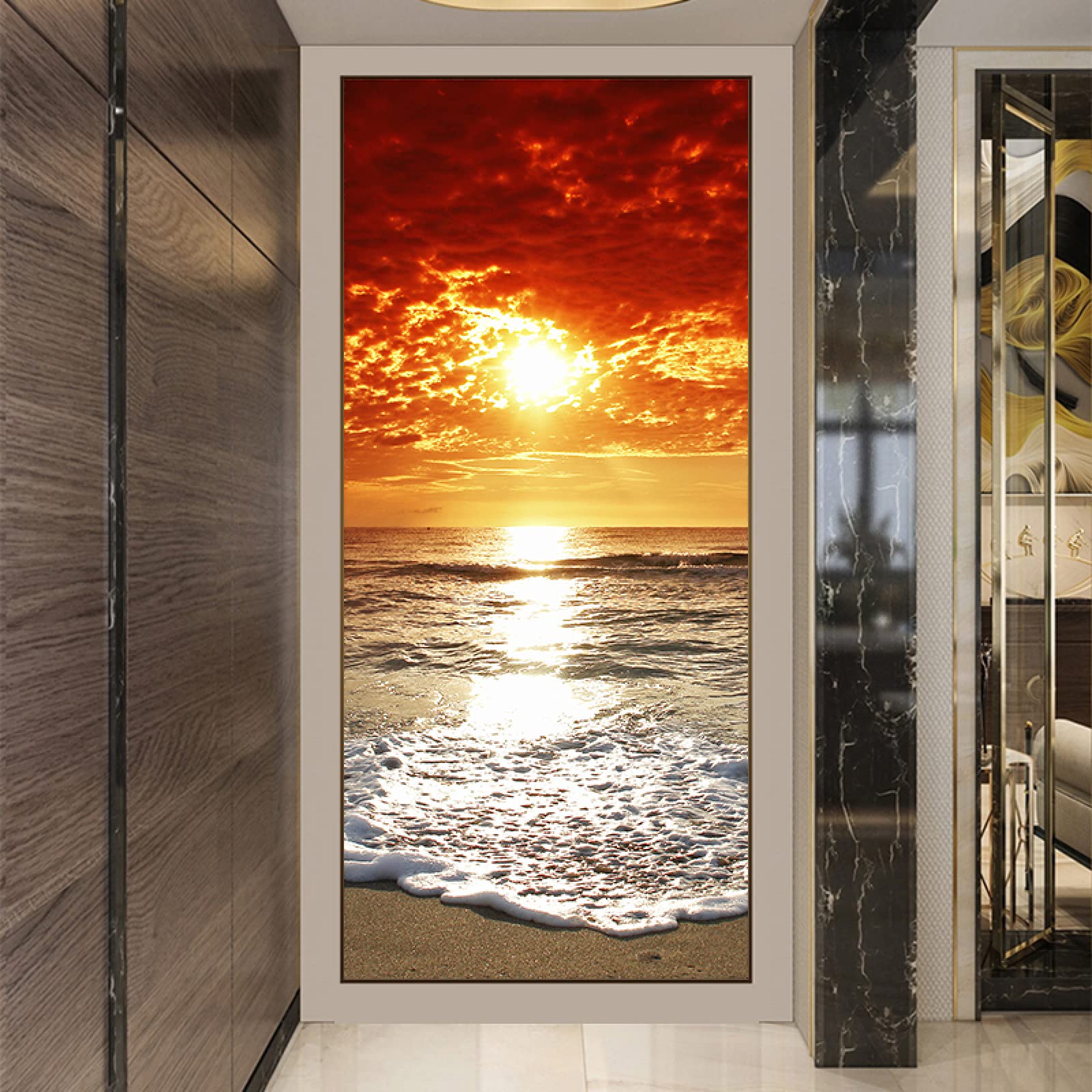 Sticker Porte Arche Marocaine 77x200cm - Autocollant PVC Imperméable Déco Murale