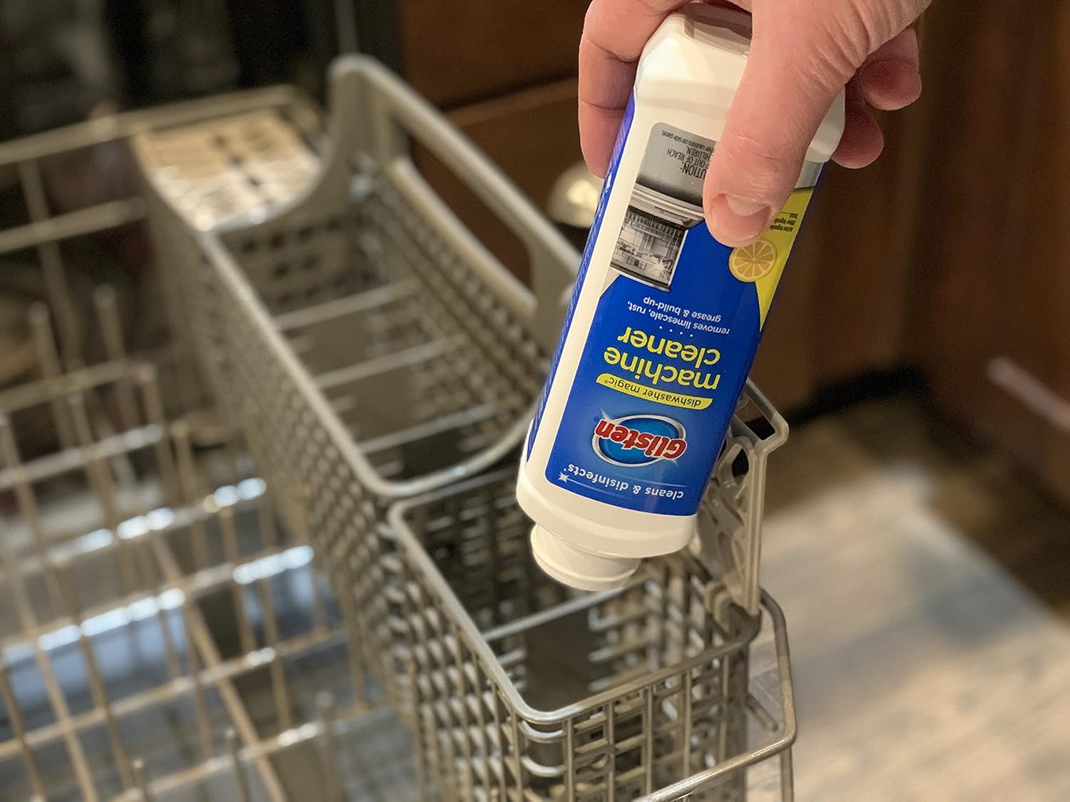 Glisten Dishwasher Cleaner & Disinfectant, Removes Limescale, Rust, Grease and Buildup, All-Natural, Fresh Lemon, 3-Pack (DM06N) : Everything Else