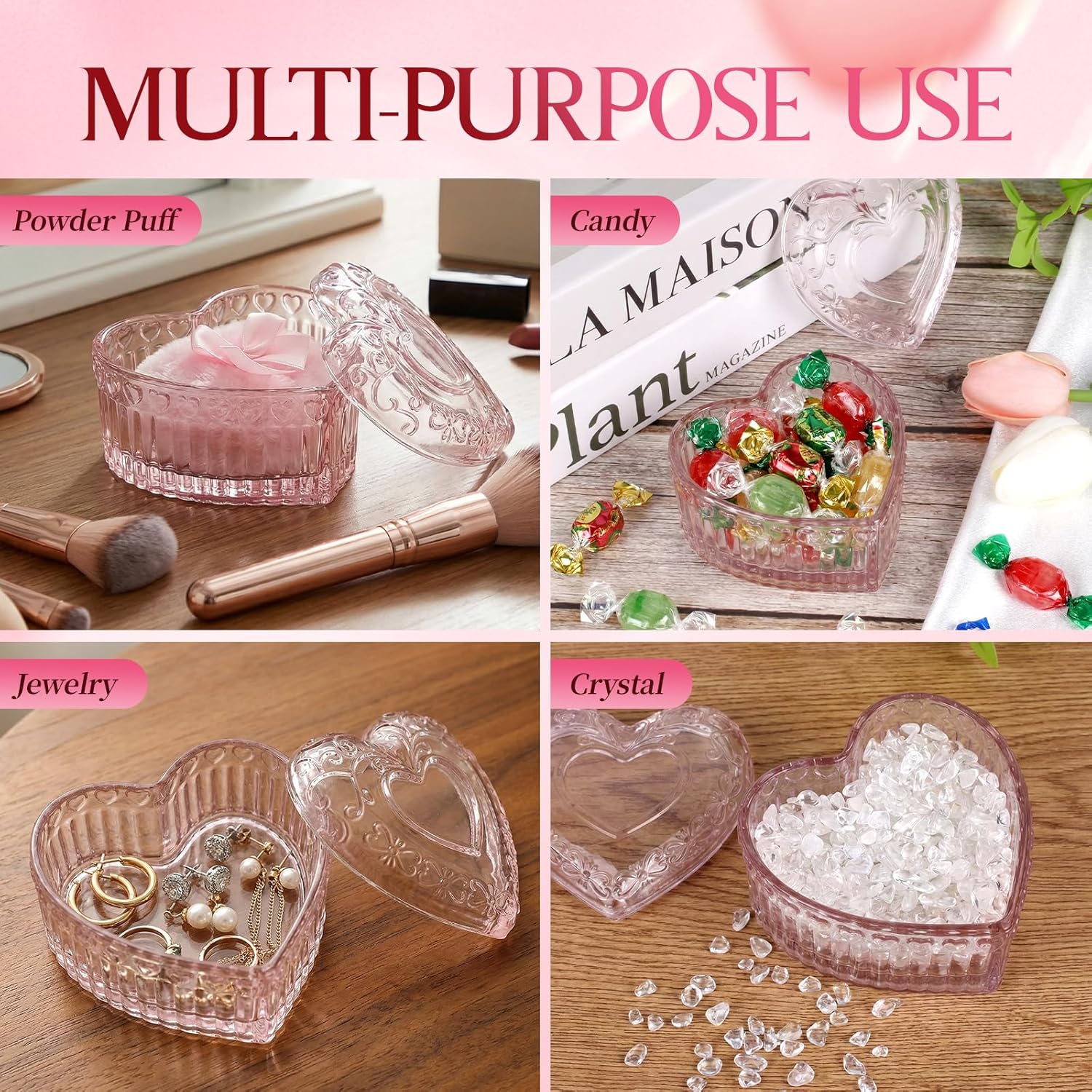 Body Powder Puff and Container Powder Container with Puff Crystal Case Soft Washable Reusable Velour Face Body Wet Dry Makeup - Image 5