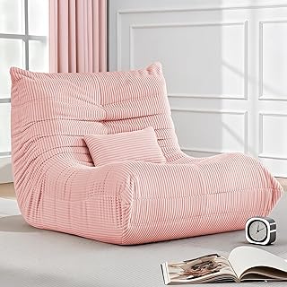 Bean Bag Chair for Adults - Large Bean Bag Chairs with Lumbar Pillow, Ov...