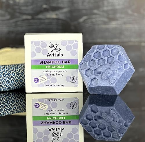 Miniatura 4 de Avital's Patchouli - Champú sólido con manteca de karité y miel - Hecho a mano en FLX