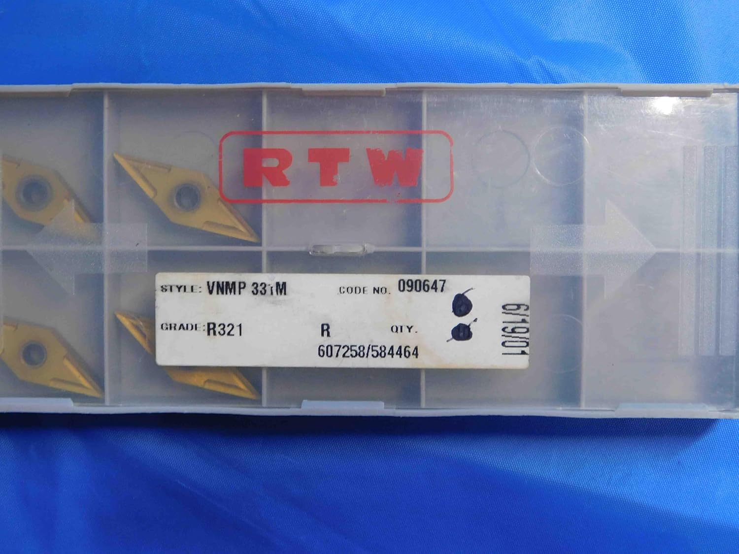 4pcs New RTW VNMP 331M 607258/584464 R321 TiN Coated Carbide Turning Inserts - AJ0926RDT