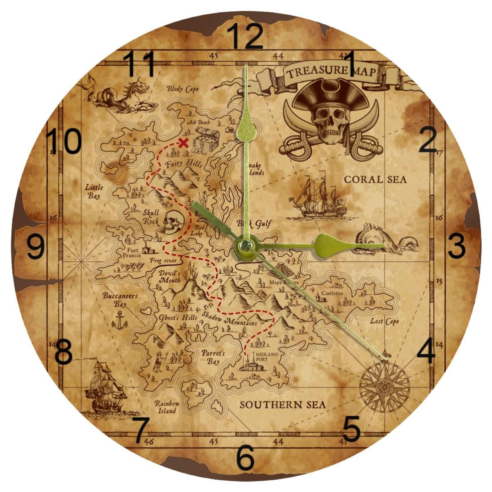 Horloge murale cuisine à quartz silencieuse de 25 cm fonctionnant avec pile