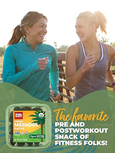 Miniatura 7 de Natural Delights Medjool Dates - Medjool orgánico grande y regordete certificado por USDA Medjool, sin OMG verificado, buena fuente de fibra,