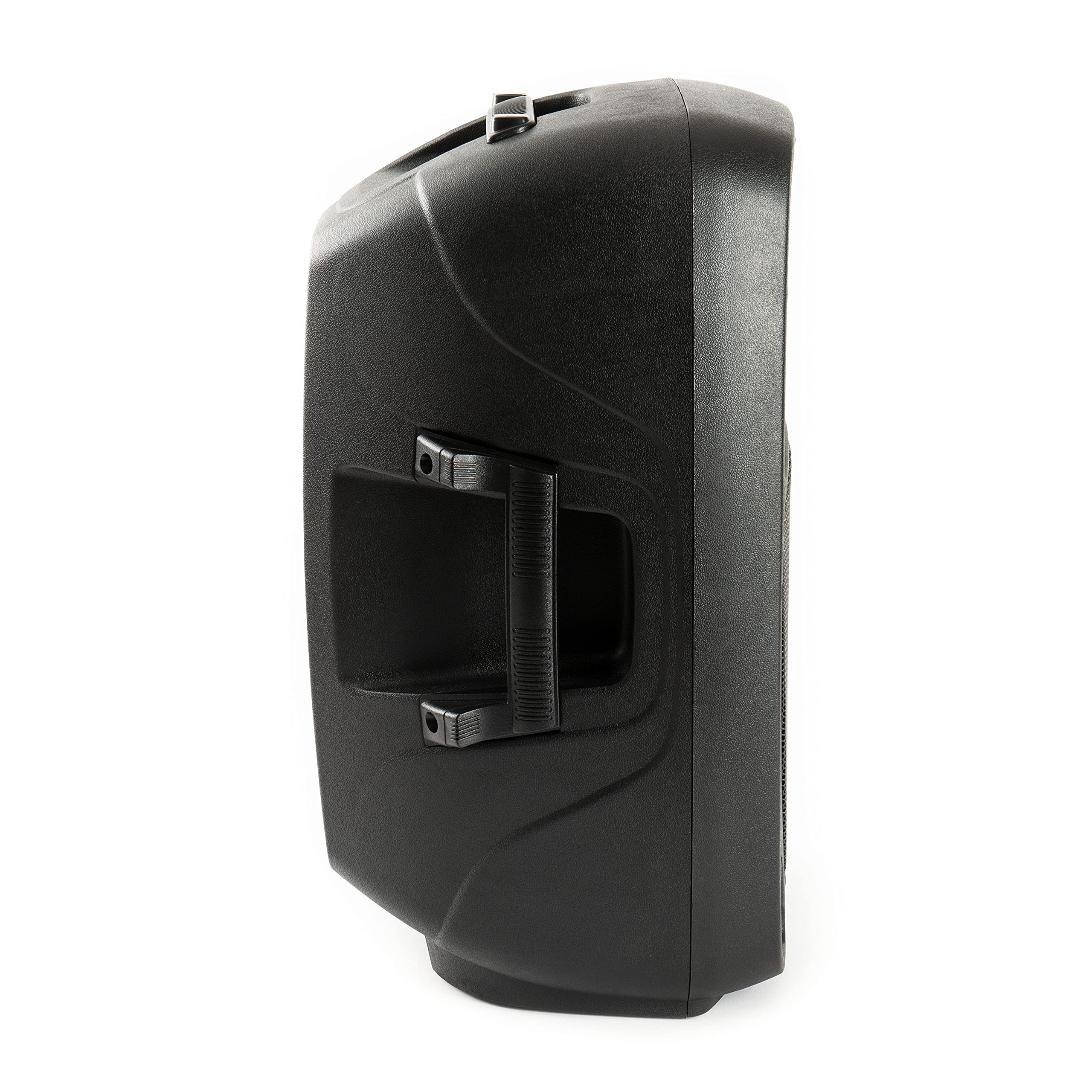MUSIC STORE GO! 12A MKII Aktiver 2-Wege 12 Zoll Lautsprecher - 600W Peak Leistung, Integrierter Media Player, Bluetooth, USB & SD-Karten Slots, 3-Kanal Mixer, 2 XLR/Klinke Mikrofoneingänge, Stereo