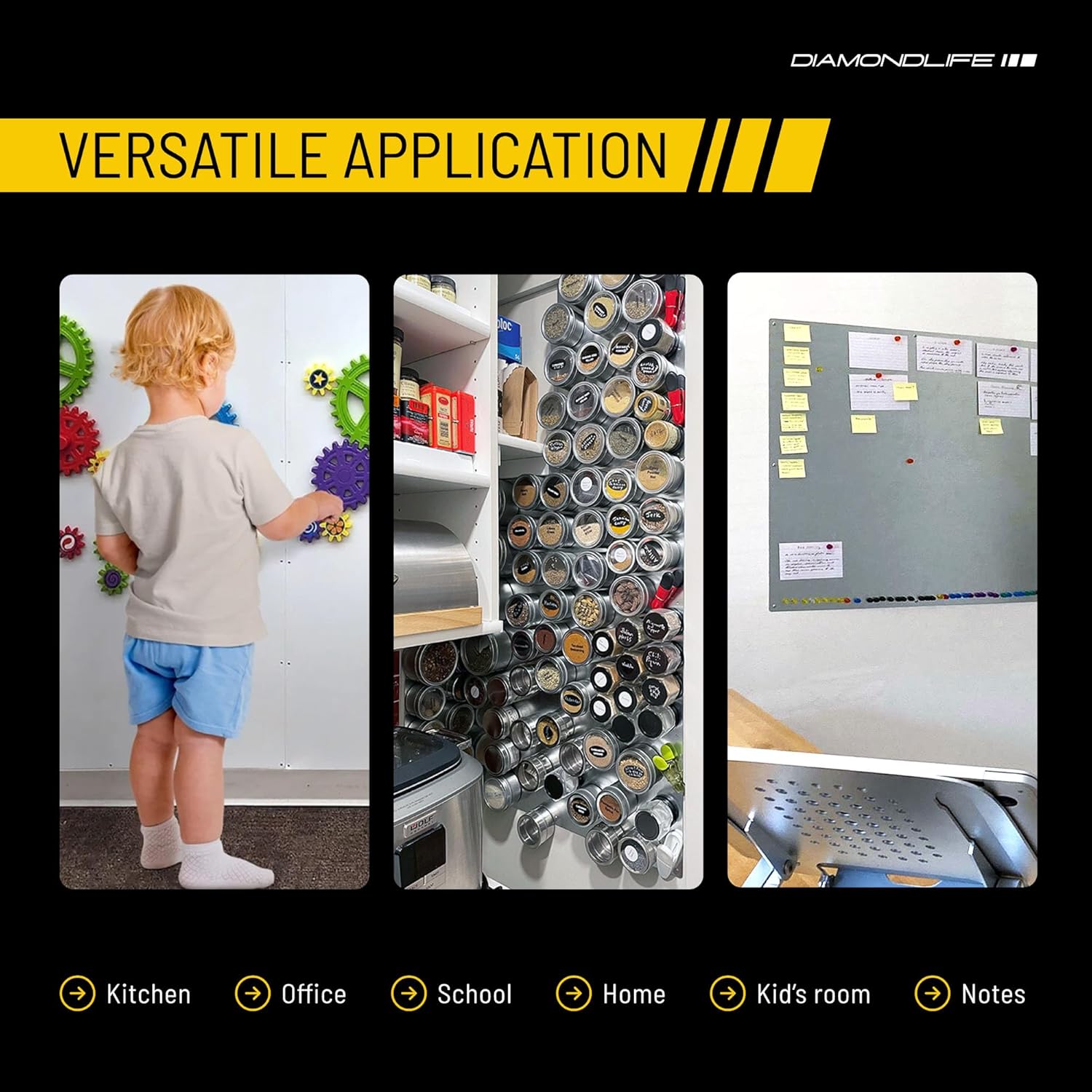 24x36 - Magnetic Board - Memo & Vision Board for Home, Office, and Classroom - Magnet Board for Kids - Pre-drilled Mounting Screws Included