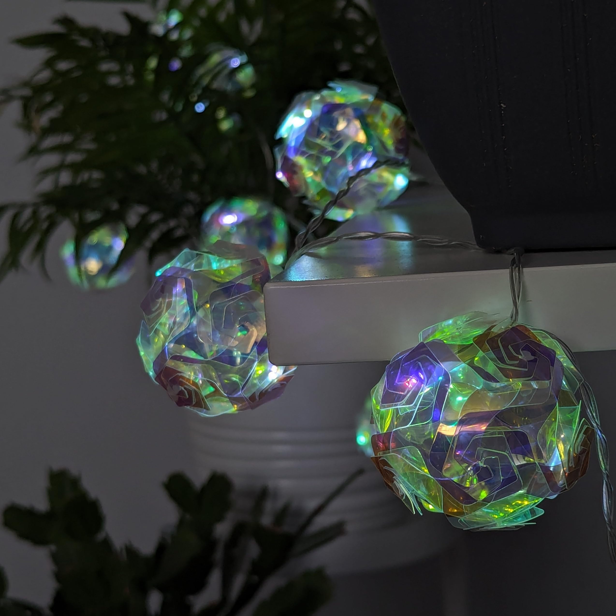 Guirlande Lumineuse à Piles – Décoration D'intérieur Pour Chambre à Coucher, Terrasse, Globe Lumière Blanche Pour Noël, Fête De Mariage, 20 LED, 3 M