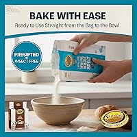 Vista 6 de Shibolim Harina de espelta entera extrafina, 80 onzas (bolsa de 5 libras) Harina triple tamizada 100% grano entero Certificado Kosher