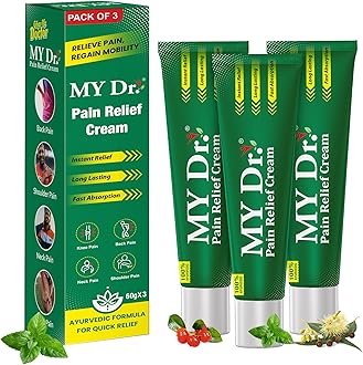 My Dr. Pain Oil Relief Cream 60g (50g + 10g Free) - Pack of 4 - Relieves Back and Joint s - Non-Sticky, Stain-Free and Fast Absorption