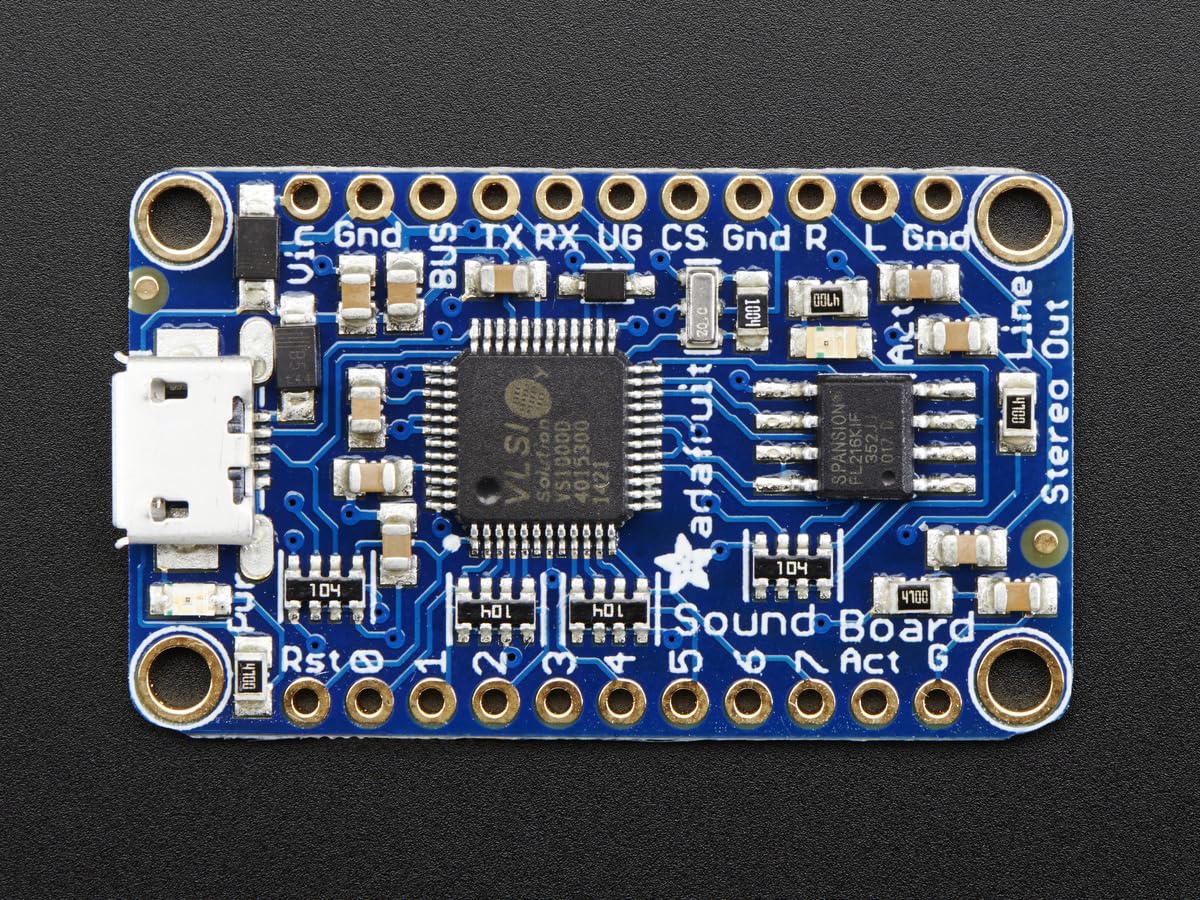 Adafruit Audio FX Mini Sound Board, WAV/OGG Trigger mit 2MB Flash, 2342