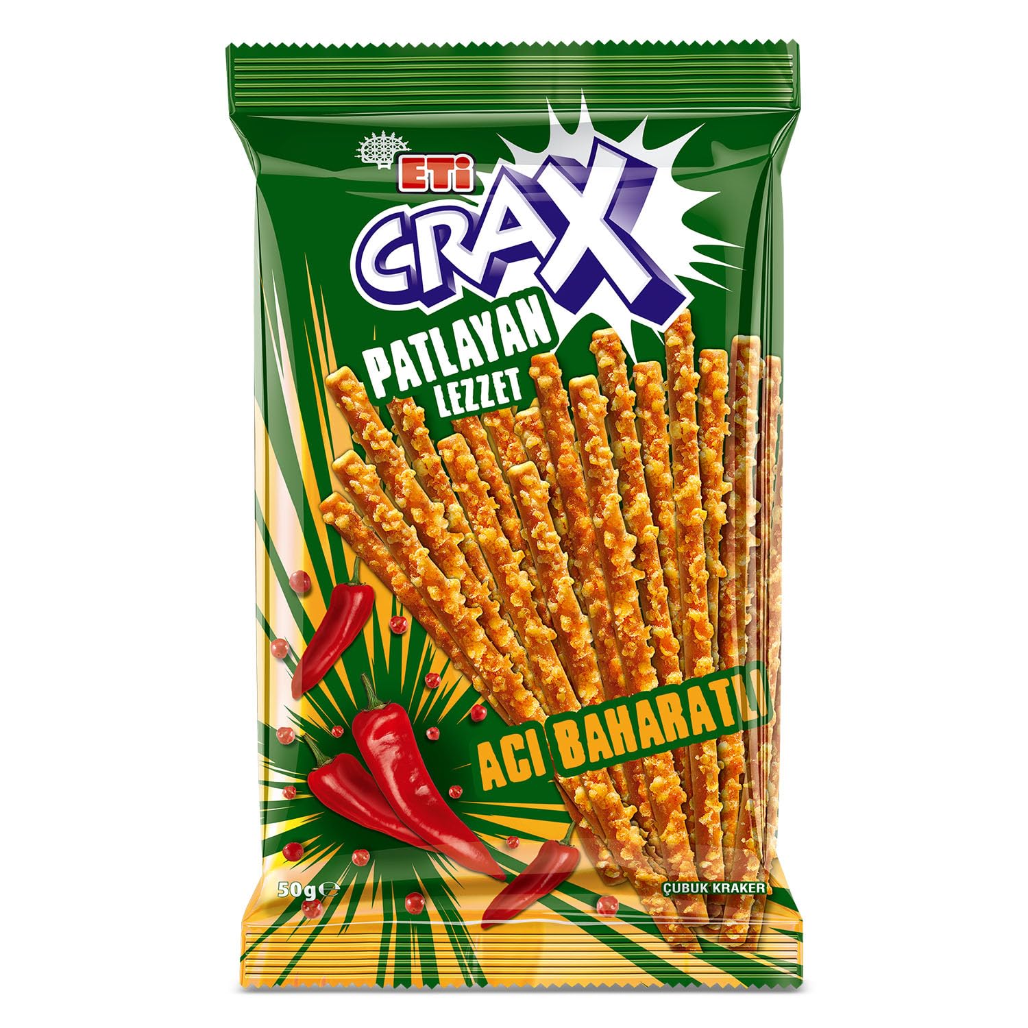 Eti Crax Patlayan Lezzet Acı Baharatlı Çubuk 50 g