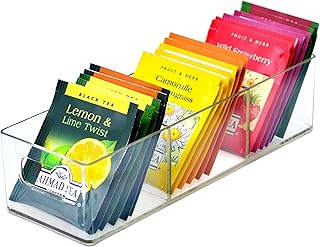 Youngever 2 Pack Plastic Tea Packet Organizers, Tea Bag Holder, Tea Bag Storage, 8.5" x 3" x 2"