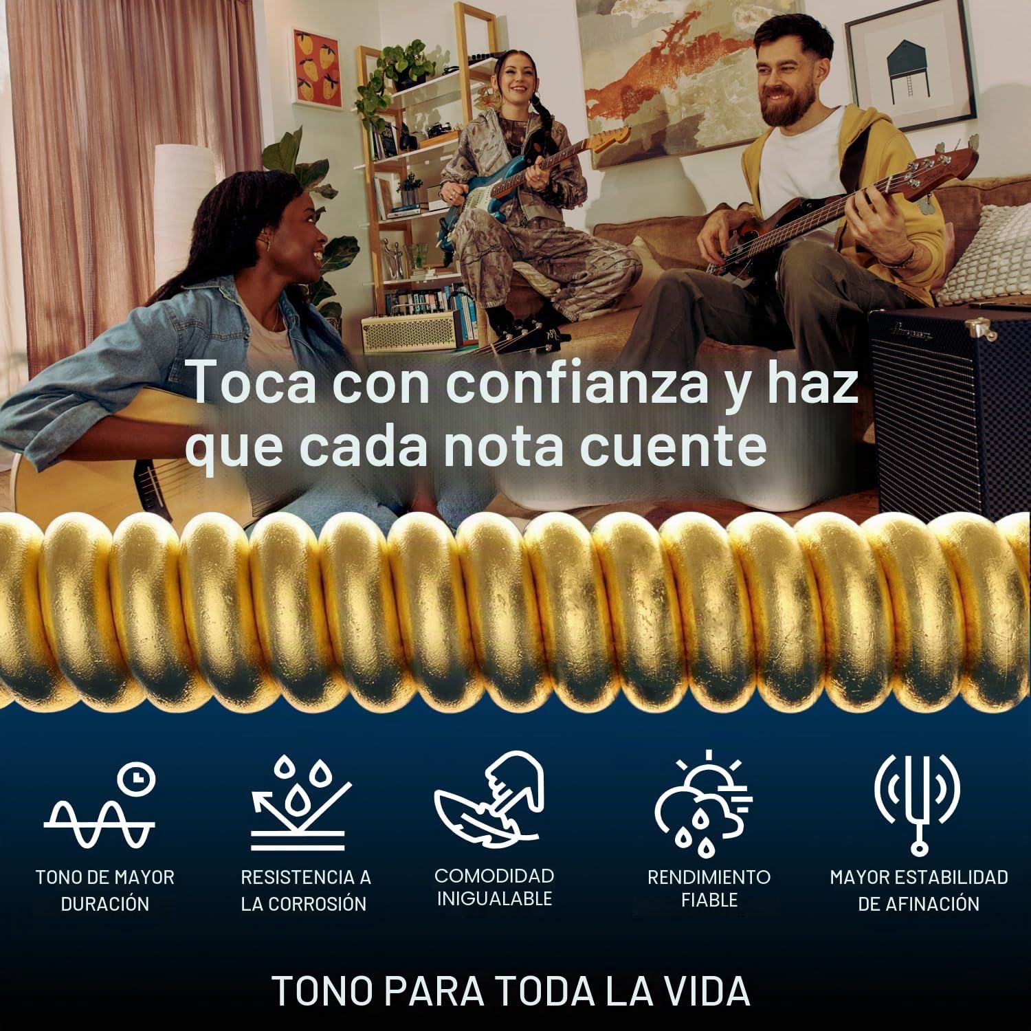 Elixir Cuerdas Strings para guitarra eléctrica con tecnología NANOWEB, ligeras (.010-.046), paquete de 4 unidades especial de Amazon