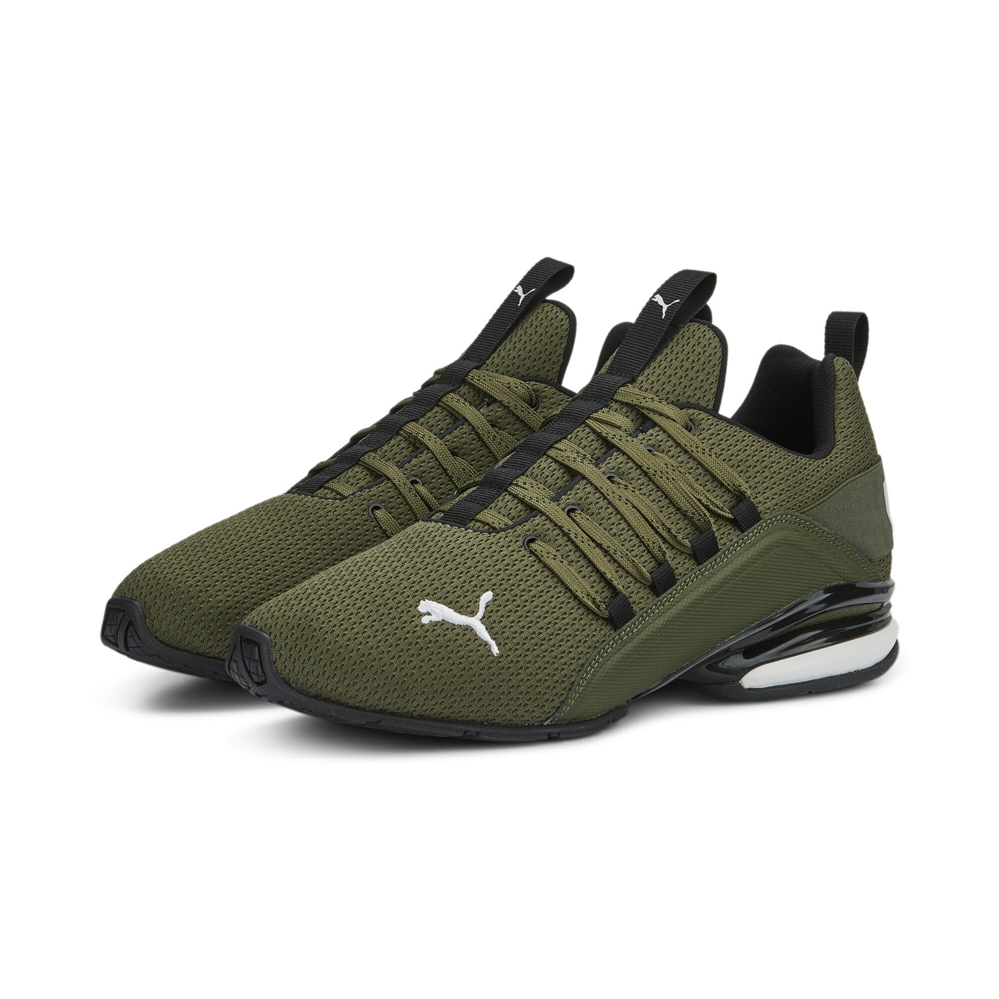 PUMA Zapatillas de Running Hombre Axelion Refresh 42.5, Green Moss Black Feather Gray