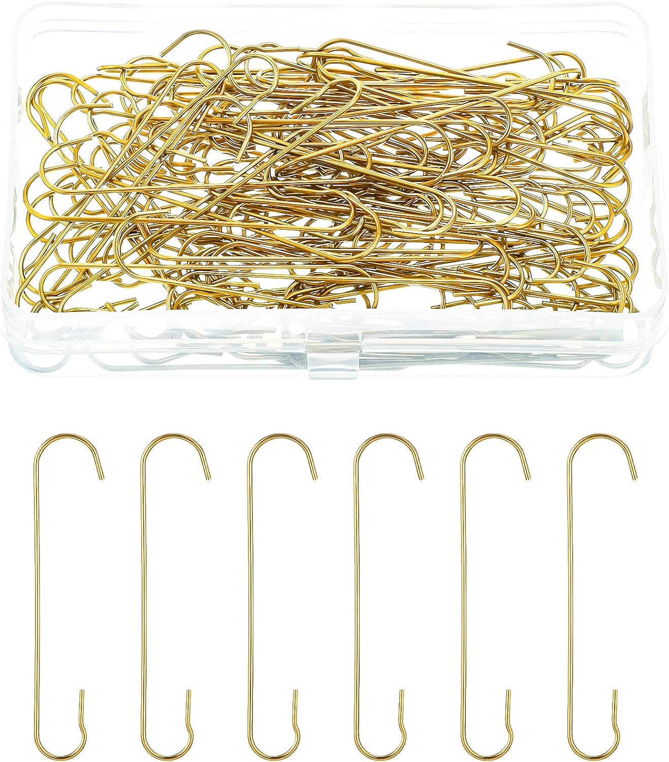 Mixweer 120 Pcs Christmas Ornament Hooks 0.51 x 2.36'' C