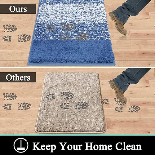 Miniatura 65 de Vaukki Tapete para puerta de entrada, antideslizante, absorbente, atrapador de lodo, tapete para el interior, tapete lavable para puerta de entrada