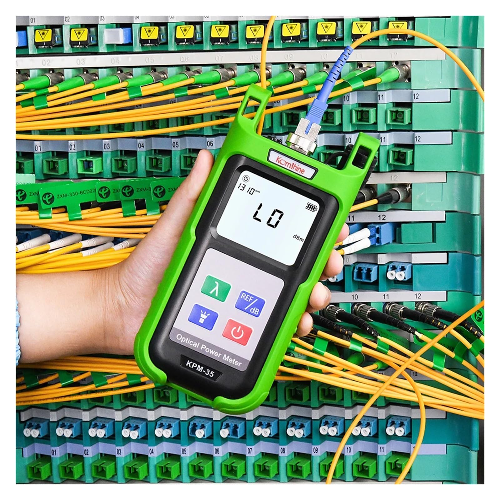 Optic Power Meter KPM-35 FTTH Fiber Cable Tester And Singlemode Optical Light Source KLS-35 1310/1550nm Universal(KPM35A with KLS-35)